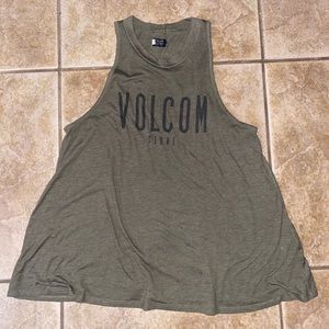 Volcom olive flowy tank